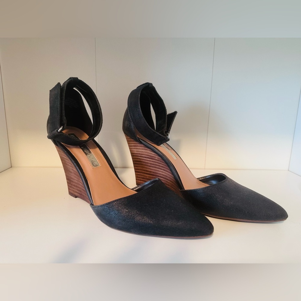 Elegant Black Wedge Heels